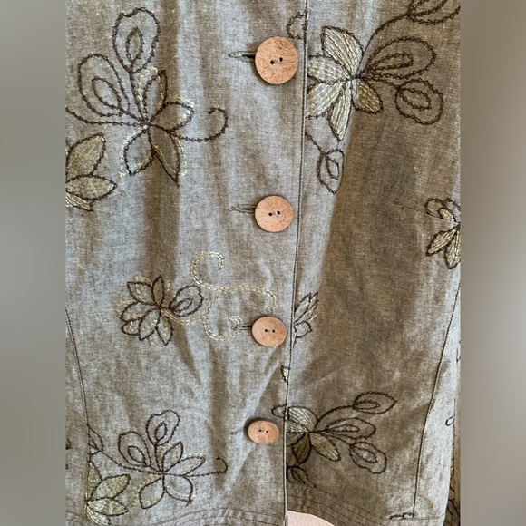 Vintage Fairycore floral bohemian Embroidered Jacket 🌴 - Picture 6 of 7